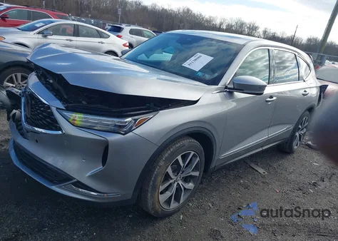 2022 Acura Mdx Technology Package z USA, uszkodzony, nr VIN 5J8YE1H44NL019529